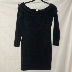 NWT TOP 10 USA OFF SHOULDER BODYCON SWEATER DRESS (L)